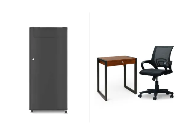 Fridge with Crest Study Set Combo